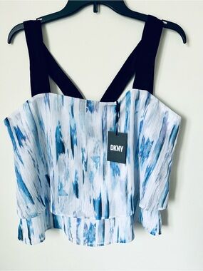 DKNY Shimmer Tiered Top NWT